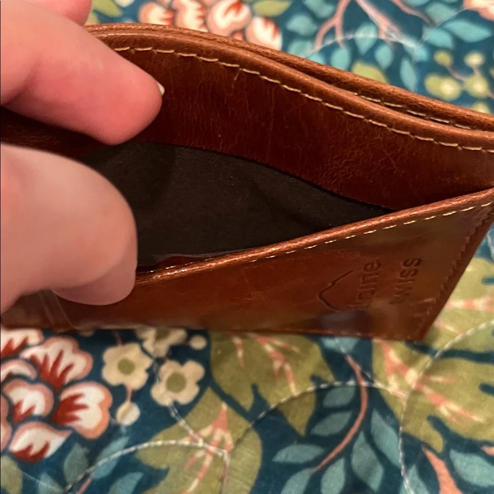 Alpine Swiss Rich Brown Leather Card Wallet